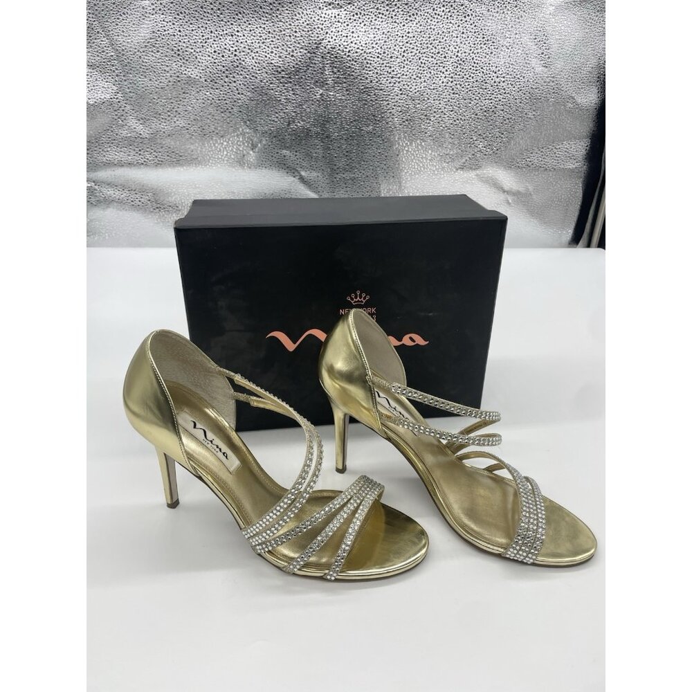 Nina Women's Coretta Dress Pumps Heels Shoes Silver/Gold Sz 9 Party Wedding